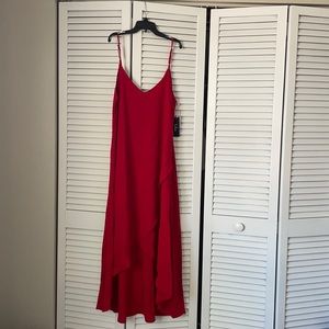Sweet surprise red high-low maxi dress Lulus